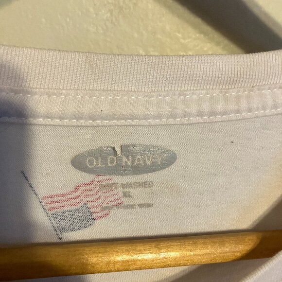 Old Navy - American USA Flag Print Shirt Size XL Men's Crew T-Shirt Patriotic - Picture 5 of 5